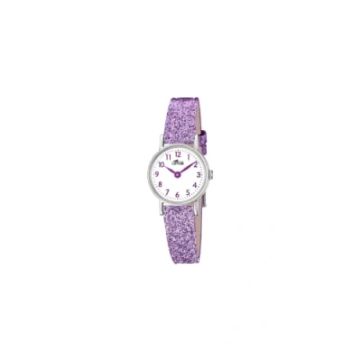 Afbeelding van Lotus Meisjes analoog kwartshorloge met lederen band 18409/C, armband