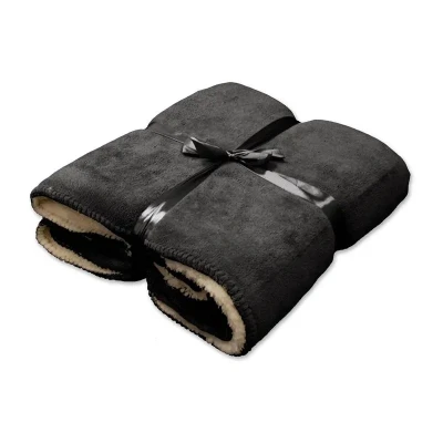 Afbeelding van Unique Living Coby plaid 130x160cm dark grey