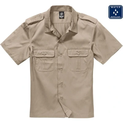 Afbeelding van Brandit Herren US HEMD Overhemd, Heren, Maat: Medium, Grey