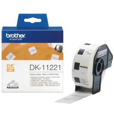 Afbeelding van Brother DK 11221 Etiket Zwart op wit (23 mm x 23 mm)