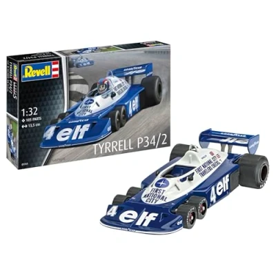 Afbeelding van 1:32 Revell 07741 Tyrrell P34/2 6 wieler Formule 1 auto Plastic Modelbouwpakket