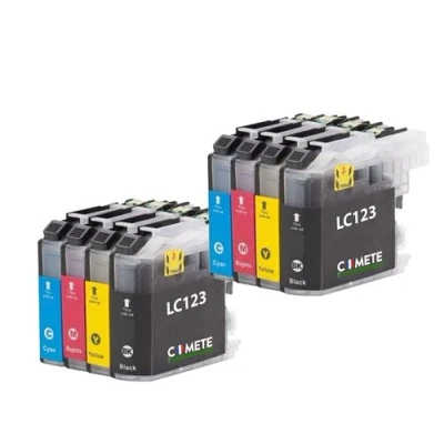 Image de COMETE LC123 8 Cartouches Encre Compatible Brother LC123XL Marque française