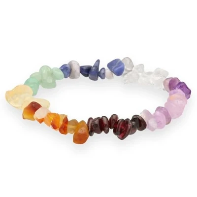 Afbeelding van Lebensquelle Plus Chakra armband, 10 mm, steen, Verschillende kleuren, Halflang, kleuren