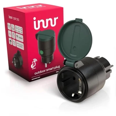 Afbeelding van Innr Slimme Stekker Buiten Outdoor Smart Plug voor Buitenverlichting Werkt met Philips Hue*, Google Home en Alexa Spatwaterdicht