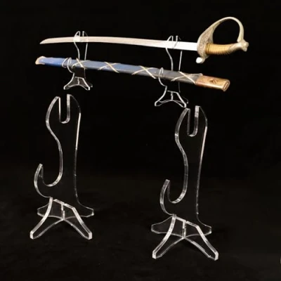 Afbeelding van WANLIAN Katanaholder Japanse samurai zwaardstandaard voor Katana tafelblad, decoratieve display van acryl (transparant)
