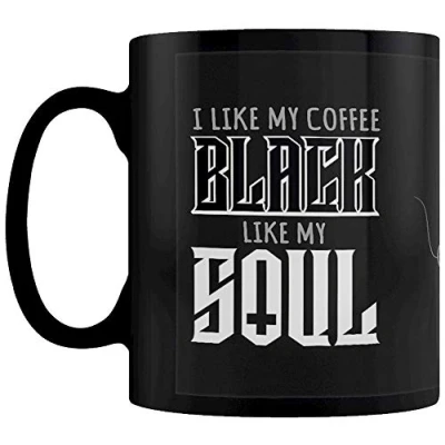 Afbeelding van Grindstore Mok met opschrift &quot;I Like My Coffee&quot;, zwart
