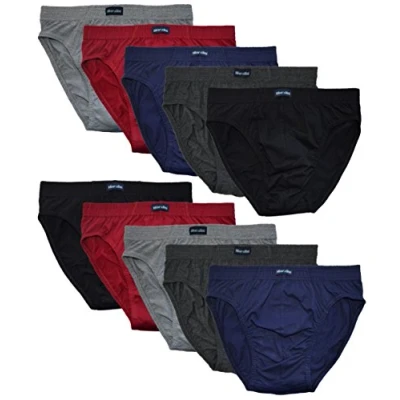 Afbeelding van 10 herenslips zonder gulp, van zacht katoen, zeer comfortabel in klassiek en meer kleuren, maat 5 M 4XL, x set F