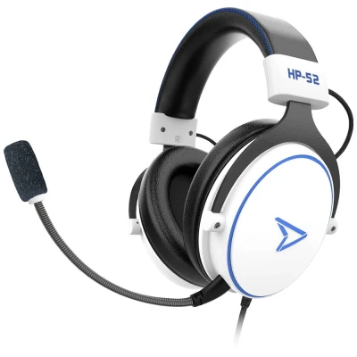 Afbeelding van Pixminds HP 52 Over Ear headset Gamen Kabel Stereo Wit Volumeregeling