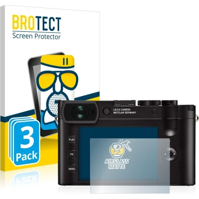 Afbeelding van BROTECT Screenprotector voor Leica Q2 Folie Beschermfolie Beschermglas matte (3 Stuks)
