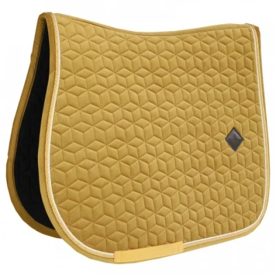 Afbeelding van Kentucky Zadeldekje Velvet Springen Mustard Full