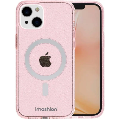 Afbeelding van imoshion Hoesje Geschikt voor iPhone 14 Sparkle Backcover MagSafe Roze