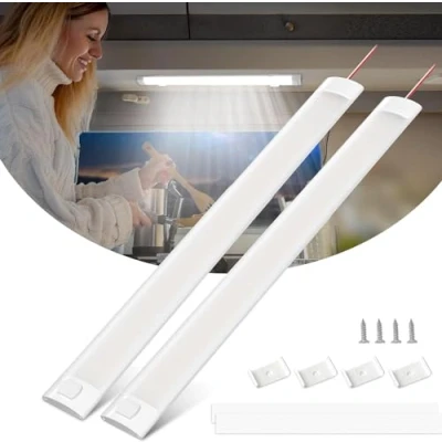 Afbeelding van Bonlux 2 stuks 12 V led camperlampen, 120 leds, V, binnenverlichting met schakelaar, voor bestelwagen, bus, caravan, boot, keuken, badkamer, bar,