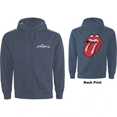 Afbeelding van The Rolling Stones Classic Tongue Vest met capuchon S Blauw