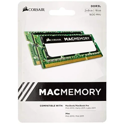 Image de Corsair CMSA16GX3M2A1600C11 Apple Mac 16GB (2x8GB) DDR3 1600Mhz CL11 Mémoire pour ordinateur portable SODIMM produits Apple.