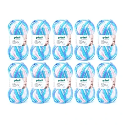 Afbeelding van 3457 06 Baby Color 10x50 gram turquoise multicolor