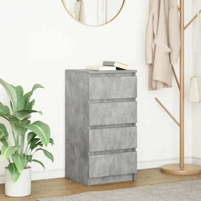 Afbeelding van vidaXL Dressoir 37,5x35x76 cm bewerkt hout betongrijs