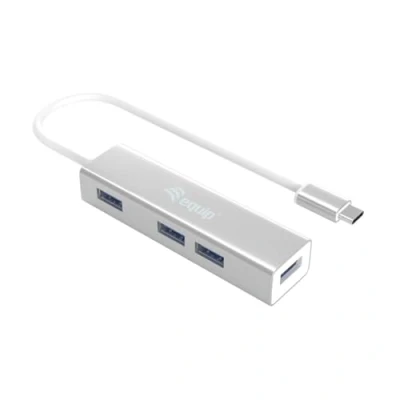 Afbeelding van Equip 128958 USB C to 4 port 3.0 Hubs, 3.2 Gen 1 Type C, A, 5000 Mbit/s, Silver
