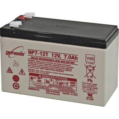 Afbeelding van Enersys Loodaccu 12 V 7 Ah Loodvlies (AGM) (b x h d) 151 100 65 mm Kabelschoen 6.35 Onderhoudsvrij, VDS certificering, Geringe zelfontlading,