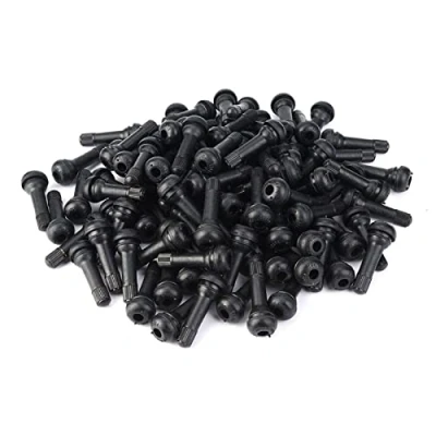 Afbeelding van Tubeless Bandenventielstang, Duokon 100 stuks auto/motorfiets universele vervanging snap in trek ventiel Stem (TR414)