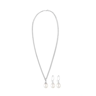 Afbeelding van Elli Schmuckset SÜSSWASSERZUCHTPERLE Oorbellen, Dames, Maat: 45, Silber