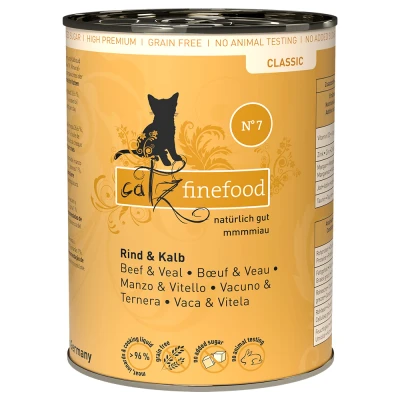 Afbeelding van 6x400g Rund/Kalf Catz Finefood Kattenvoer