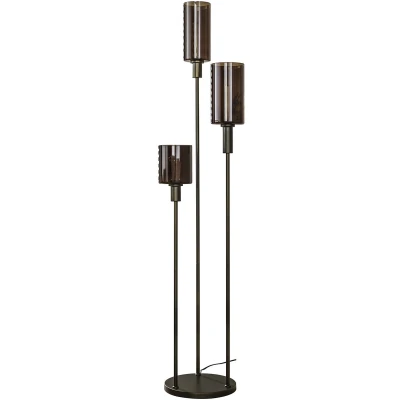 Afbeelding van Giga Meubel Vloerlamp Sepiora Bruin Metaal/Glas 33x33x165cm