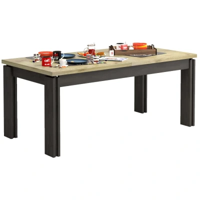 Afbeelding van Dressoir Albi 160 cm breed in grijs beton met wit