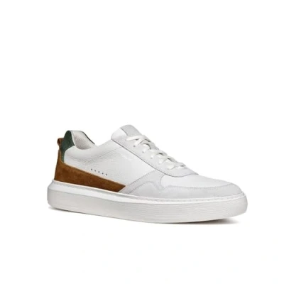 Afbeelding van Geox U Deiven Sneakers laag, Heren, Maat: 44, Off white cognac Leer en textiel