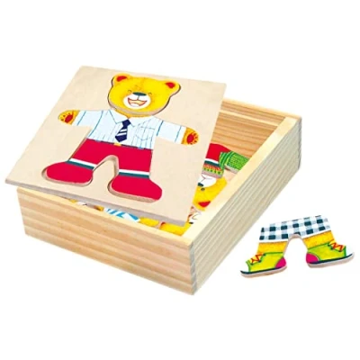 Afbeelding van Bino 88047 puzzel om aan te kleden Willi beer