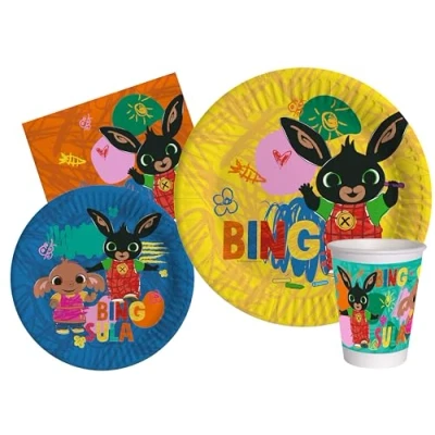 Afbeelding van Ciao Party Table Bing Kit (borden, glazen, servetten), meerkleurig, 24 personen, AZ046