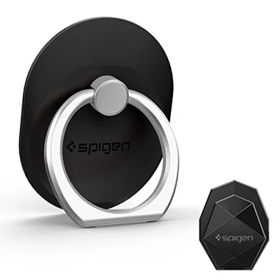 Afbeelding van Spigen Ring Style Mobiele Telefoon Grip/Stand/Houder voor Alle Telefoons en Tablet Zwart