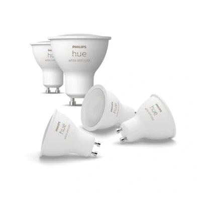 Image de Philips Hue White &amp; Color Ambiance GU10 LED Spot 5 pack (400 lm), dimbare lampen voor het verlichtingssysteem met 16 miljoen kleuren, slimme lichtregeling via stem en app