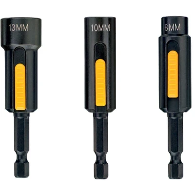 Afbeelding van DeWalt DT7460 3 delige Zeskantdoppenset Extreme impact bit dopsleutelset