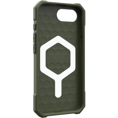 Afbeelding van Urban Armor Gear Essential Outdoor telefoonhoes Apple iPhone 16e Vaal olijf bruin Inductieve lading, MagSafe compatible, Stootbestendig