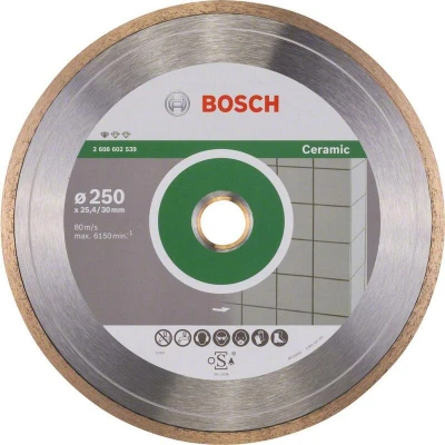 Image de BOSCH 2608602539 Disque de coupe diamanté Standard pour céramique 250 x 30/25,40 1,6 7 mm