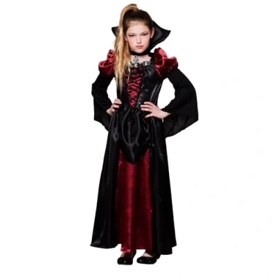 Afbeelding van Boland Kostuum Vampire queen (7 9 jr) Kinderen Vampier Halloween verkleedkleding