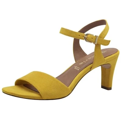 Afbeelding van Tamaris Sandalen met hak 1 28028 42, normaal, maat: EU, Geel.