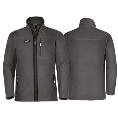 Afbeelding van Uvex Echor Fleecejas, werkjas voor heren, outdoorjas met sherpa fleece, grijs.