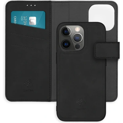 Afbeelding van iMoshion Hoesje Geschikt voor iPhone 13 Pro Met Pasjeshouder Uitneembare 2 in 1 Luxe Bookcase Zwart