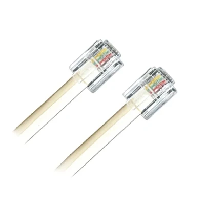Afbeelding van apm 570842 ADSL Rj11 kabel mannelijk/mannelijk wit 10 m lengte zachte en flexibele voor aansluiting op een behuizing of modem