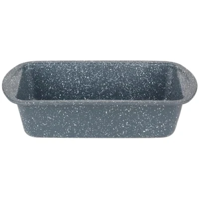 Afbeelding van Russell Hobbs RH00996EU 28 cm bakvorm voor cake en brood, rechthoekige vorm, anti aanbaklaag, koolstofstaal, PFOA vrij, ovenbestendig tot 220 C, nachtvaldesign, marmerblauw