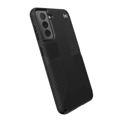 Afbeelding van Speck hoesje geschikt voor Samsung Galaxy S21 Ultieme Bescherming en Grip Luxe Soft touch Afwerking Valbescherming gecertificeerd tot 4 meter Microban Antibacterieel Presidio2 lijn Zwart