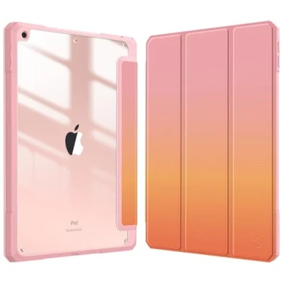Afbeelding van Fintie Hybride hoes voor iPad 9e generatie 2021/8e 2020/7e 2019 10,2 inch, met penhouder, schokbestendige beschermhoes transparante harde achterkant