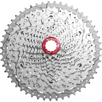 Afbeelding van Cassette 11 speed Sunrace CSMX8 42T zilver/rood