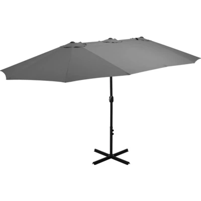 Afbeelding van Parasol met aluminium paal 460x270 cm antraciet