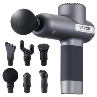 Afbeelding van VEVOR 23W Massagepistool, Elektrische Massager 5 Snelheden, 6 Koppen Betaalbare Spierverzorgingsoplossing Effectieve Stressverlichting Goed voor Beginners