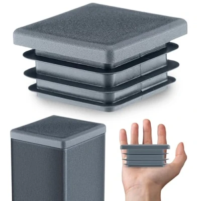 Afbeelding van EMFA Vierkante buisdop, 70 x mm, antraciet, lamellenpunt van kunststof, dop 7 cm, 5 stuks