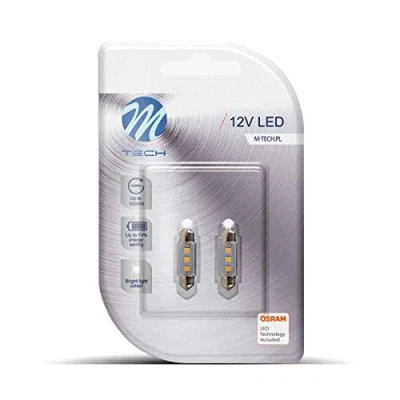 Afbeelding van M Tech Led C5W 12V 36mm Basis 3x diode Canbus Wit Set