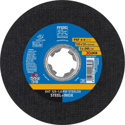 Afbeelding van PFERD PSF STEELOX 61721101 Doorslijpschijf recht 125 mm 25 stuk(s) RVS, Staal