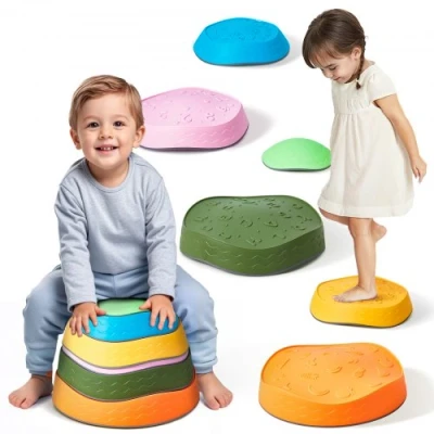Image de VEVOR Pierres d&#039;Équilibre Enfants Obstacles Sensoriels 6PCS Extérieur Intérieur